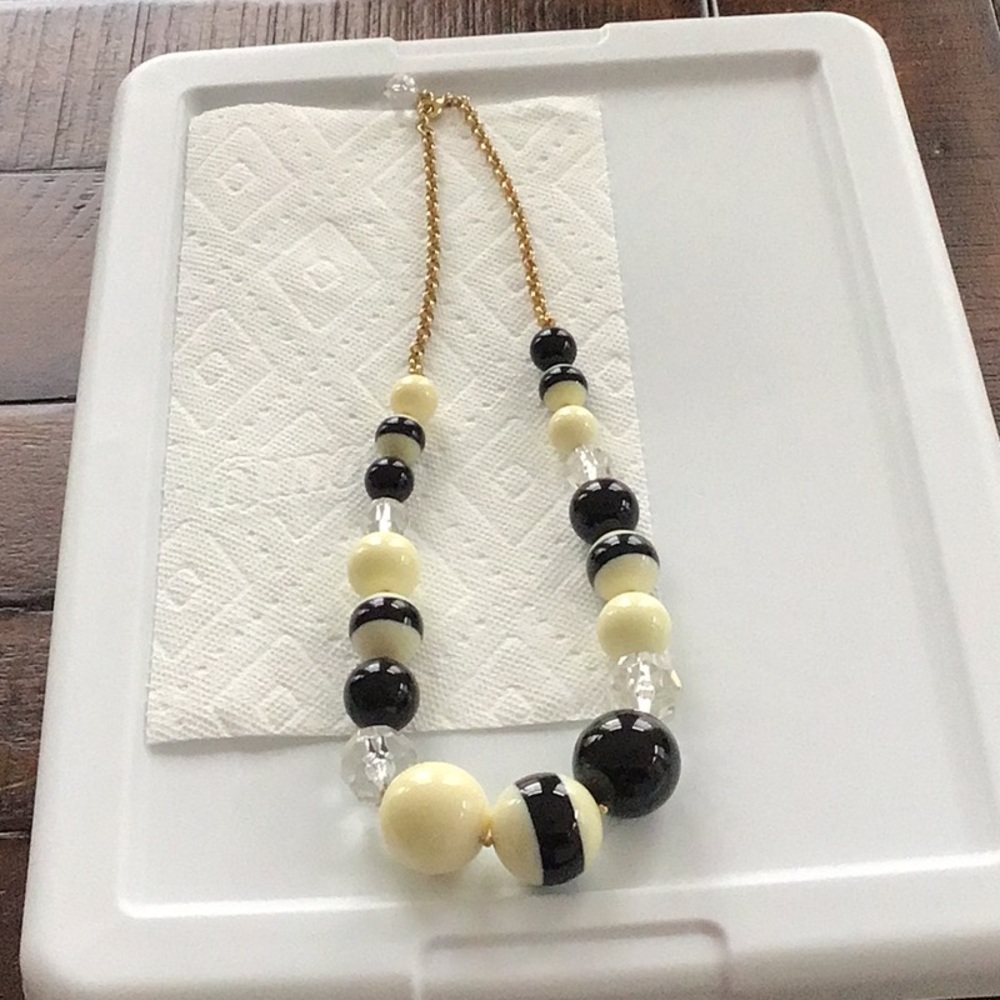 Kate Spade - Statement Necklace Black and Cream